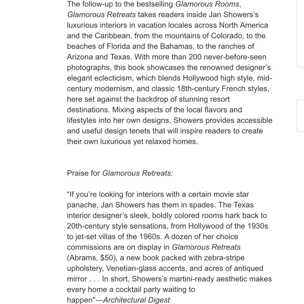 Glamorous RETREATS by Jan Showers book - Picture 4 of 11